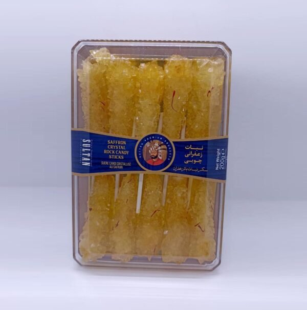 Saffron Crystal Rock Candy Sticks